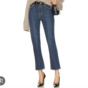 Agolde Blue Straight Leg Jeans